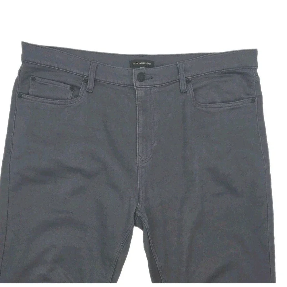 Banana Republic Pants Gray Men Sz 38 x 34 Straight Leg Stretch 5-Pocket Casual